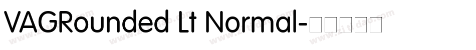 VAGRounded Lt Normal字体转换